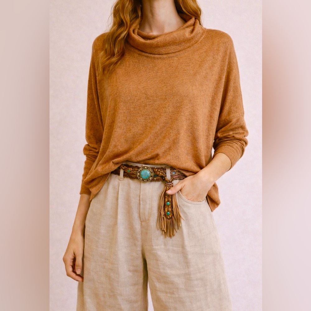 🛑 6/$25 GAZE Cowl Neck Sweater